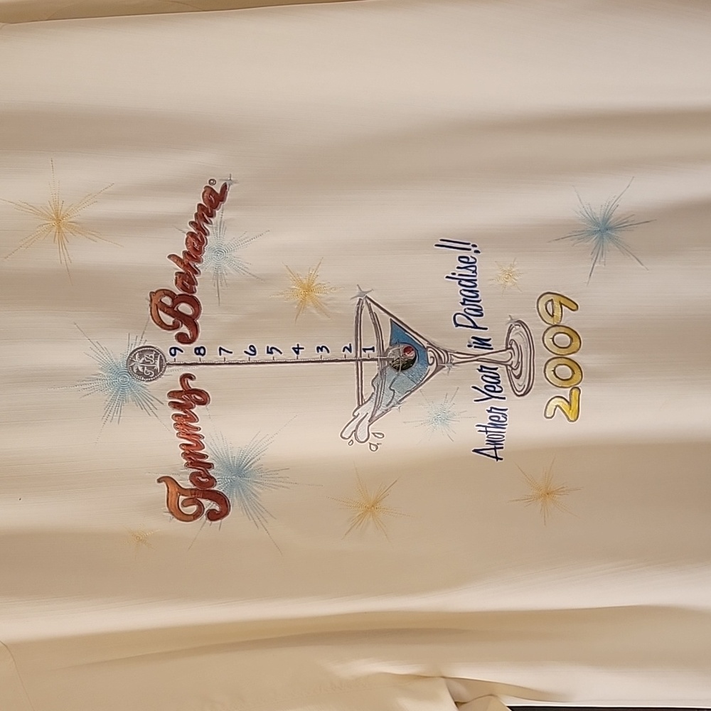RARE Men’s Tommy Bahama Silk Shirt 2XL 2009 white